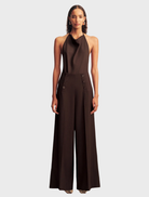 Wide leg pant in Ristretto color, featuring a relaxed fit and stylish design for comfortable wear.