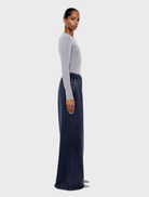 Asher track pant in a stylish washed ink hue, offering a relaxed fit and elastic waistband for everyday wear.
