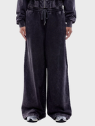 Asher Terry Pants in washed charcoal, featuring a relaxed fit and soft fabric for comfort and style.