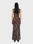 Bambi-patterned Kahlo Skirt, designed with a colorful, flowing silhouette ideal for various occasions and styles.