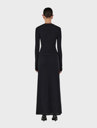 Gerard's black wool skirt, showcasing a timeless silhouette ideal for various outfits.
