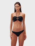 Black Karima set featuring a stylish top and matching bottoms, designed for comfort and elegance.