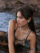 Elegant silver Cassia necklace, designed with a minimalist approach for versatile wear.