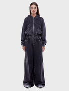 Washed charcoal Asher Terry Pants by Asher, combining comfort and style in a relaxed silhouette.