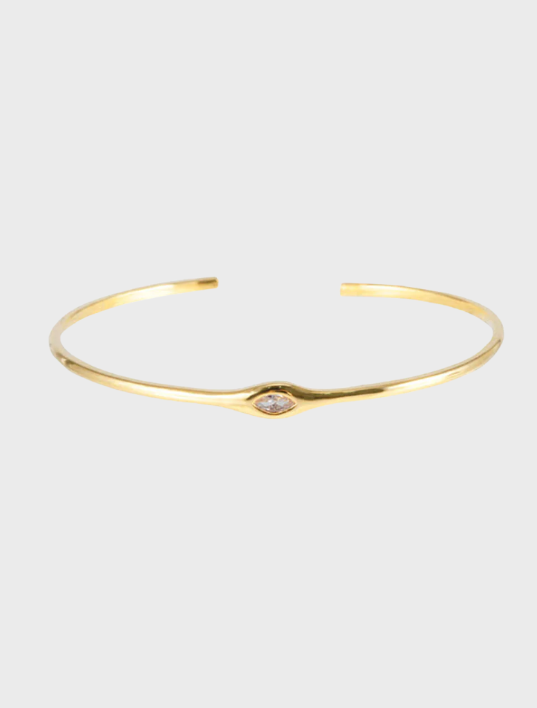  Cheryll Cuff in gold, showcasing a sleek design with a polished finish, perfect for elegant occasions.