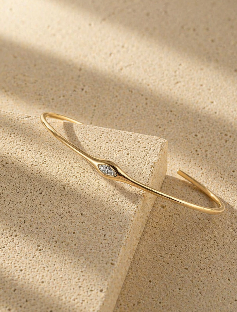 Cheryll Cuff crafted in gold, emphasizing a refined aesthetic suitable for various fashion ensembles.