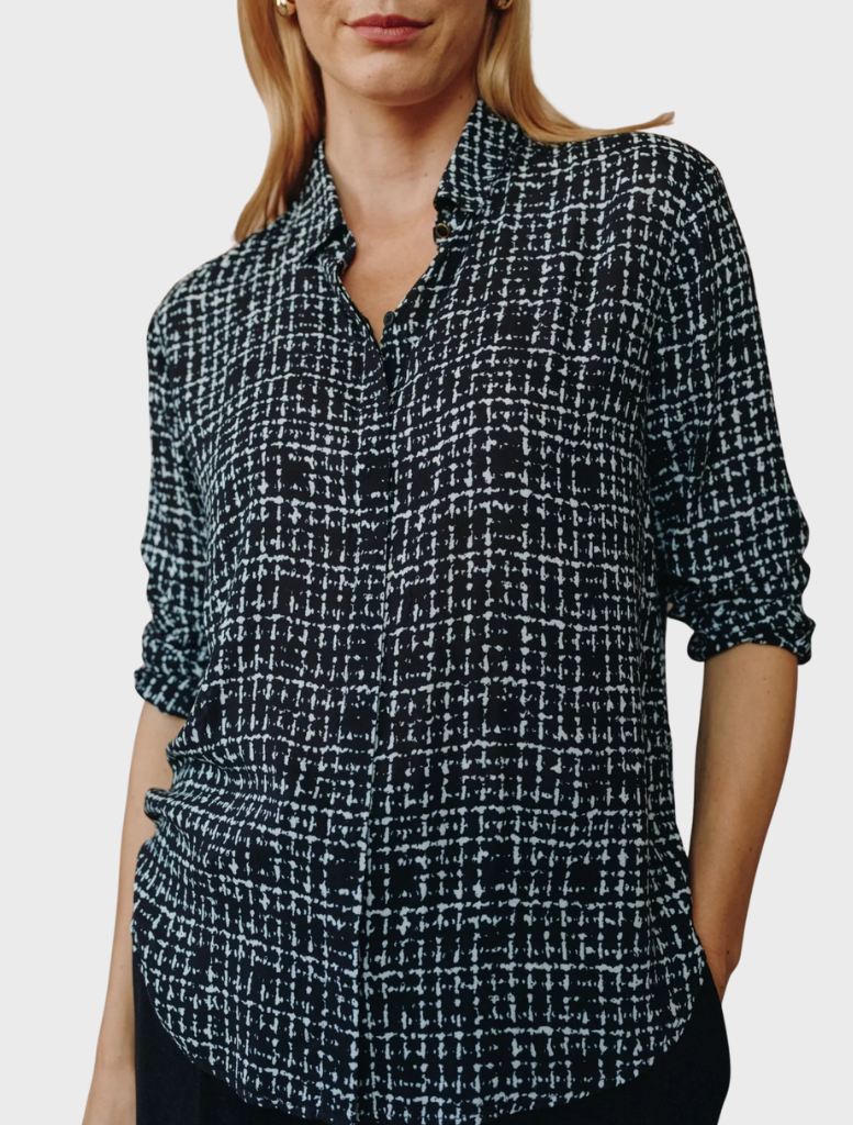 Hipster shirt with a grid print, displaying a neat front design suitable for casual wear.