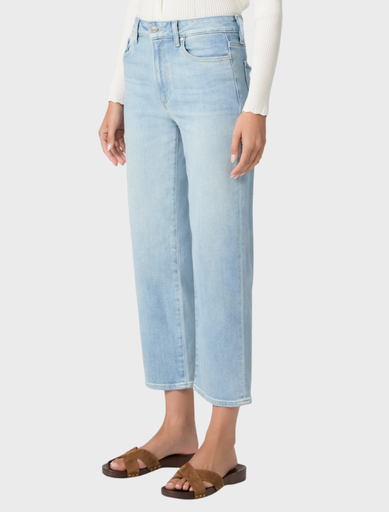 Stevie Crop Straight Jean in Coliseum, designed with a chic cropped length and straight leg for versatile styling.