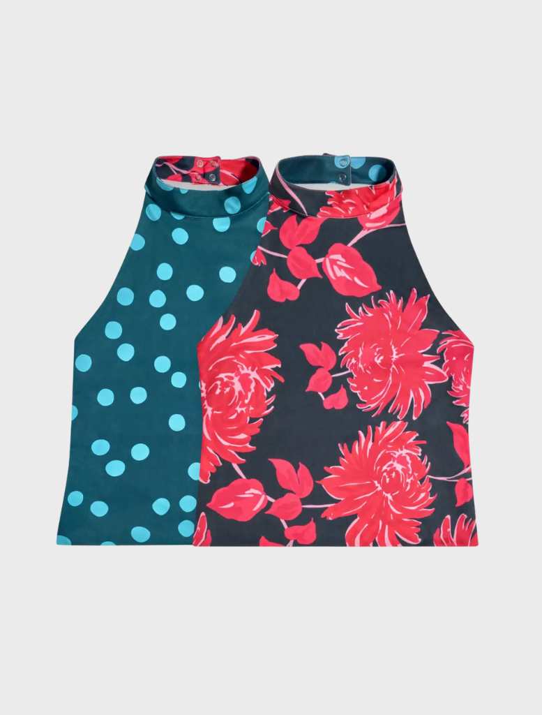 Dalia Reversible Top with a fashionable, two-in-one design, perfect for creating multiple looks effortlessly.