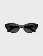 A fashionable pair of sunglasses with gold detailing on the temples, ideal for adding a touch of luxury.