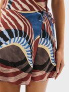 Elsa Mini Dress by Nautica, designed with a sleek silhouette and eye-catching colors, perfect for a stylish summer wardrobe.