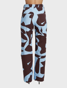 Modern Easy Jean with high waist and straight leg, featuring abstract Mirage artwork for effortless style and comfort.