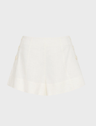 Elegant ivory Eellington button-up short, designed for versatility in casual and semi-formal settings.