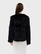 Black Emma Jacket on display, highlighting its elegant style and tailored fit, perfect for layering in any season.