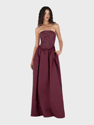 Portia Maxi Dress in Mulberry, featuring a flowing silhouette and elegant design, perfect for formal or casual occasions.