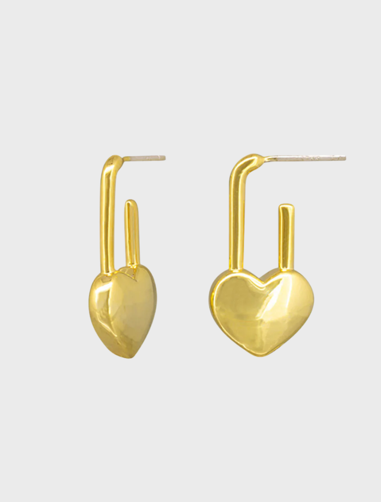 Elegant gold Galina earrings featuring a delicate design, perfect for formal or casual occasions.