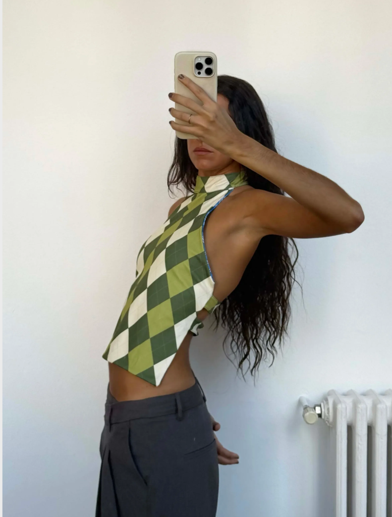 Grace Reversible Top designed for versatility, offering two distinct looks in one stylish garment for any occasion.