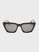 Hailey II sunglasses featuring a sleek black frame and grey lenses, perfect for stylish sun protection.