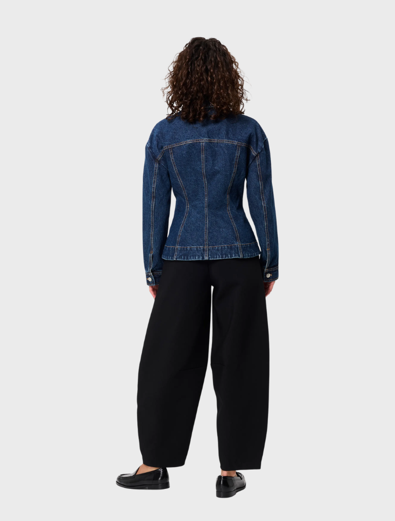 Washed Indigo Overdrive Jacket, showcasing a timeless denim design with a comfortable, relaxed silhouette.