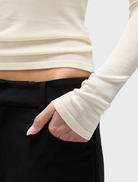 Elegant ivory top from Stevie, crafted with a chic design that complements a range of outfits and settings.