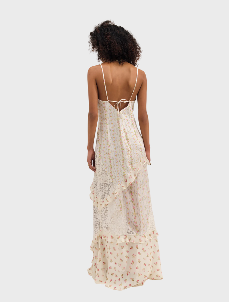 Josalyn Maxi Dress in cream, showcasing a stylish and flowing design suitable for various occasions.