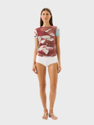 Marly Tee in Marisol Bloom design, featuring a vibrant floral pattern on a soft fabric, ideal for casual wear.