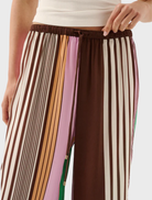 The Miles Pant presents a lively Tango Stripe pattern, blending comfort and contemporary style for casual occasions.