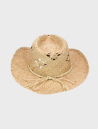 Natural-colored Morgan cowboy fedora with a classic shape, designed for both fashion and sun protection outdoors.