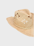 Morgan cowboy fedora in natural hue, showcasing a traditional design with a wide brim for a stylish western look.