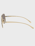 A pale gold and dark grey MU A56S ZVN80Q, highlighting its elegant color combination and contemporary style.