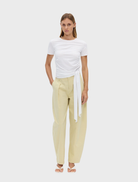 Nova Tie Tee in Halo color, featuring a stylish tie detail and a relaxed fit for casual wear.