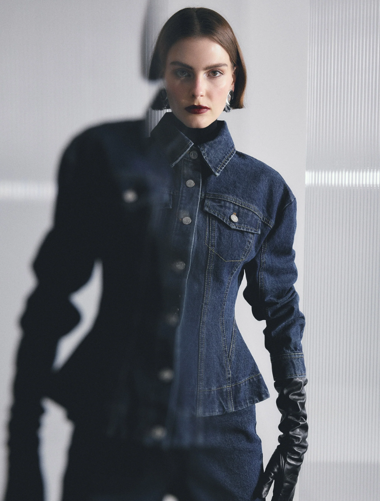 Washed Indigo Overdrive Jacket, showcasing a timeless denim design with a comfortable, relaxed silhouette.
