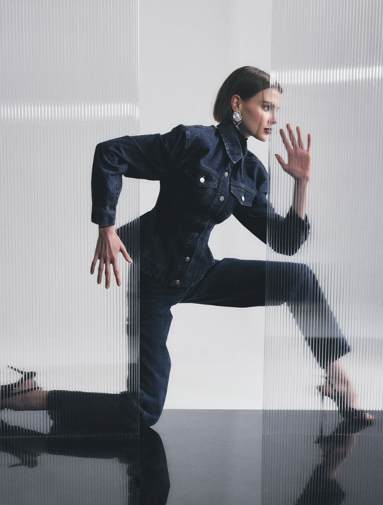 Washed indigo Overdrive Jean, showcasing a timeless design with a comfortable fit and light distressing.