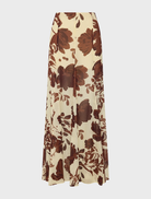 Elegant Noa Panelled Maxi Skirt with a Pineapple Wallflower pattern, designed for a stylish and comfortable fit.