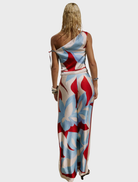 Elegant Amoree Wide Leg Palazzo Pant in striking Amoree Red, ideal for adding flair to your wardrobe.