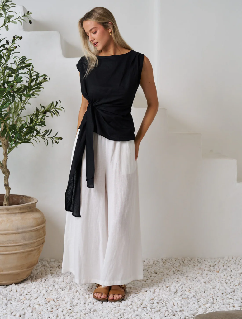 Stylish black top from Rihanna, designed for versatility in both casual and formal settings.