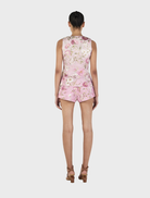Rosewash Daisy Lana Top, showcasing a delicate floral print in soft pink tones, perfect for casual or dressy occasions.