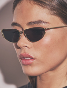 A close-up view of Santal tree bark, showcasing its unique texture and rich color against a blurred green background.