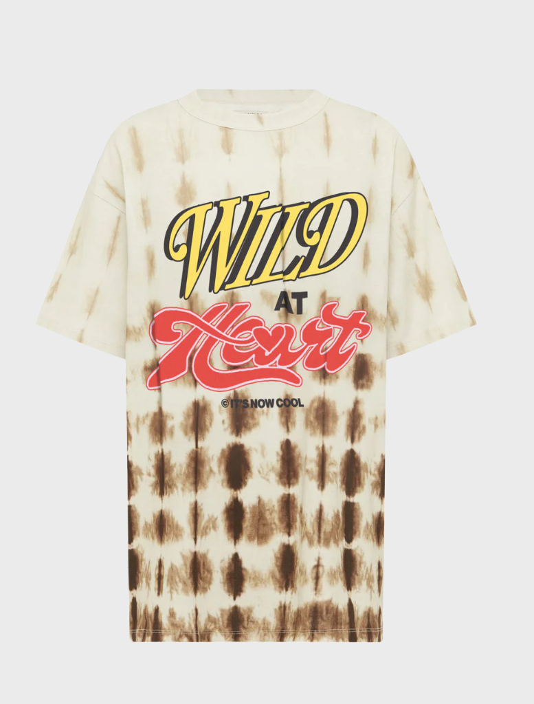 The Signature Tee showcases a colorful Wild Hearts design, ideal for adding flair to everyday outfits.