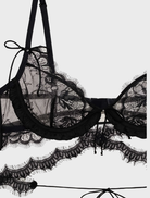 Black Sonja Underwire Bra featuring adjustable straps and a smooth finish for support and comfort.