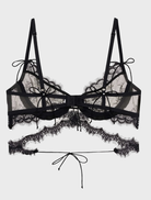 Elegant black Sonja Underwire Bra designed for support, with adjustable straps and a sleek, smooth appearance.

