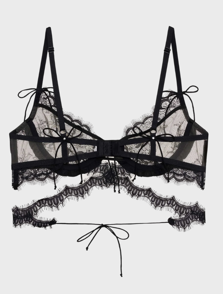 Elegant black Sonja Underwire Bra designed for support, with adjustable straps and a sleek, smooth appearance.
