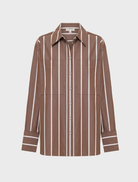 Spencer shirt displayed in Cafe Au Lait, showcasing a stylish and versatile design in a warm, neutral shade.