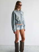 Trendy Push It Bomber jacket from Stella, highlighting a chic design and comfortable fit for everyday wear.