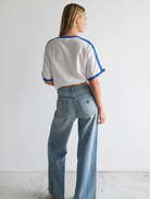 A close-up of Stevie shoes in mid and wide style, emphasizing their sleek design and versatility for casual outfits.