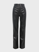 Close-up of black Fairfax pants, emphasizing the fabric quality and design details, ideal for stylish and comfortable outfits.