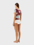 Marly Tee designed with Marisol Bloom, featuring a lively floral motif on soft material, great for casual occasions.