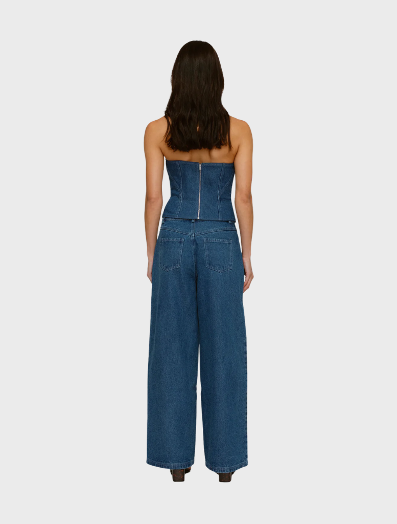 Classic Bluestone Wynn Denim Jean, offering a sleek fit and rich color for a polished casual look.