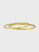A set of elegant gold bangles featuring intricate designs, perfect for formal or festive occasions.