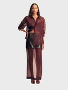 Tibby long sleeve shirt in Port Royale color, featuring a classic design and comfortable fit for casual wear.